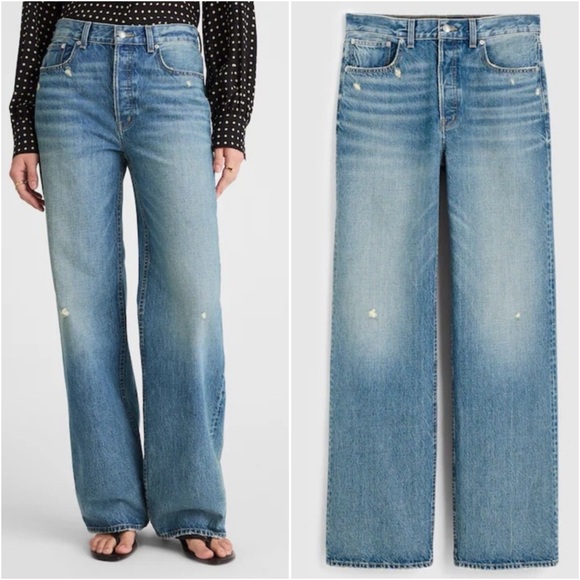 NEW Madewell The Low-Slung Baggy Jean Robertson Wash Rigid Size 28 NWOT - Picture 3 of 14